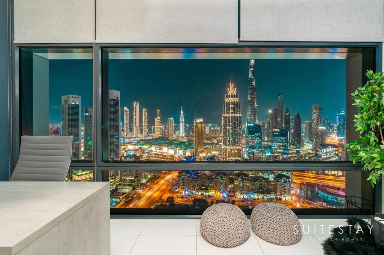 Breathtaking Panoramic Burj Khalifa Skyline View Suite Dubai Exterior photo